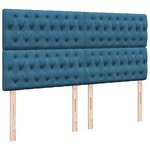 vidaXL Sommier à lattes de lit et matelas bleu 180x200 cm velours