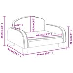vidaXL Canapé pour enfants noir 50x40x30 cm tissu