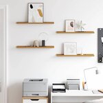 vidaXL Étagère Murale 4 Pièces Beige 60 x 9 x 3 cm Bois d'ingénierie