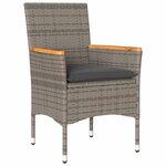 vidaXL Ensemble de salle à manger pour jardin 5 Pièces Gris Poly rotin