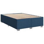 vidaXL Sommier à lattes de lit avec matelas Bleu 140x190 cm Tissu