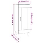vidaXL Buffet Chêne fumé 34 5x34x90 cm Bois d'ingénierie
