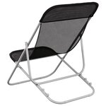 vidaXL Chaises plage pliantes lot de 2 textilène acier enduit poudre