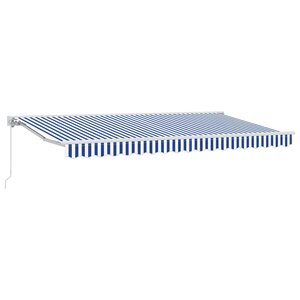 vidaXL Cadre d'auvent Bleu et Blanc 350 x 200 cm