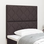 vidaXL Tête de lit design blocs de diamants marron foncé 90 cm en tissu