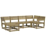 vidaXL Salon de jardin 6 Pièces bois de pin imprégné