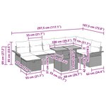vidaXL Ensemble de canapé de jardin avec coussin 9 Pièces Gris polyrotin