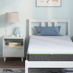 vidaXL Matelas Blanc et Gris 80 x 160 cm Ressort ensaché