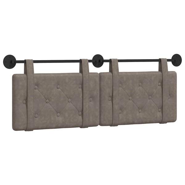 vidaXL Tête de lit suspendue Gris PU antique