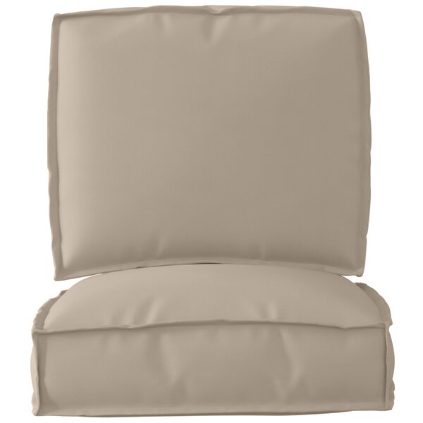 vidaXL Set de coussins de palette 2 pièces taupe en tissu oxford