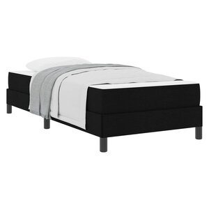vidaXL Lit à ressorts avec matelas Noir 90 x 190 cm tissu