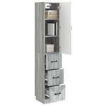 vidaXL Ensemble de Meubles 2 Pièces Sonoma gris 33 x 34 5 x 87 cm