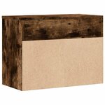 vidaXL Banc à chaussures Chêne fumé 60x30x45 cm Bois d'ingénierie
