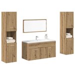 vidaXL Ensemble de meubles salle de bain 4 Pièces bois d'ingénierie