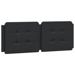 vidaXL Coussin de tête de lit Zadar noir 140 cm similicuir