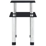 vidaXL Étagère de cuisine Noir 45x16x26 cm Verre trempé