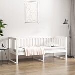 vidaXL Lit de jour sans matelas blanc 80x200 cm bois de pin massif