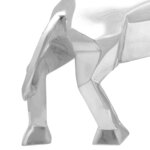 vidaXL Sculpture de taureau Argent 74 x 23 x 39 cm Aluminium
