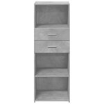 vidaXL Buffet haut gris béton 45x42 5x124 cm bois d'ingénierie