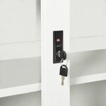 vidaXL Armoire à portes coulissantes Blanc 90x40x90 cm Acier