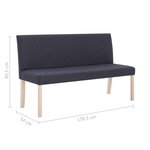vidaXL Banc 139 5 cm Gris foncé Polyester