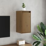 vidaXL Armoire murale Marron miel 30x30x60 cm Bois de pin massif