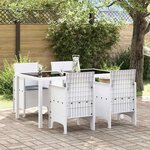 vidaXL Chaise de jardin 4 Pièces Blanc 53 x 49 x 85 cm PP