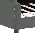 vidaXL Lit de jour gris foncé 100x190 cm tissu
