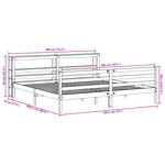 vidaXL Cadre de lit sans matelas 200x200 cm bois massif de pin