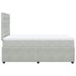 vidaXL Sommier à lattes de lit et matelas Gris clair 120x200cm Velours