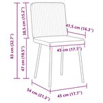 vidaXL Chaises à manger lot de 2 Rouge bordeaux Velours