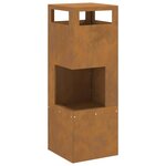 vidaXL Braise Marron 35 x 35 x 100 cm Acier