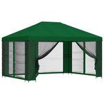 vidaXL Abri de jardin avec parois 4 × 3 m Vert Polyester et Acier