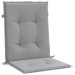 vidaXL Coussins de chaise de jardin à dossier bas lot de 2 gris