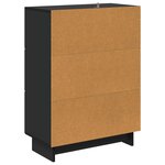 vidaXL Armoire à tiroirs 66 x 34 5 x 90 cm Bois d'ingénierie Noir