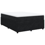 vidaXL Sommier à lattes de lit avec matelas Noir 140x200 cm Velours