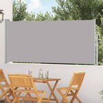 vidaXL Auvent latéral rétractable 120 x 300 cm Gris