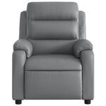 vidaXL Fauteuil de massage inclinable Gris Similicuir