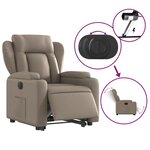 vidaXL Fauteuil inclinable électrique cappuccino similicuir