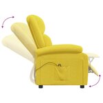 vidaXL Fauteuil inclinable électrique Jaune Tissu