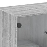 vidaXL Armoire latérale avec portes en verre sonoma gris 68x37x75 5 cm