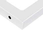 vidaXL Supports d'étagères pour lavabo 2 Pièces blanc rectangulaire acier