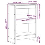 vidaXL Bibliothèque Chêne noir 80 x 30 x 155 cm Bois d'ingénierie
