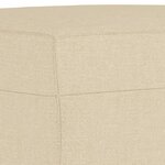 vidaXL Ensemble de canapés 3 Pièces avec coussins Crème Tissu