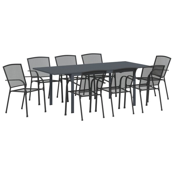 Ensemble de meubles de couloir vidaXL 9 pièces Anthracite Acier