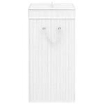 vidaXL Panier à linge avec une seule section bambou blanc