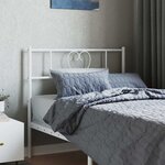vidaXL Tête de lit de remplacement métal blanc 90 cm