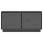 vidaXL Table basse Gris 80x50x40 cm Bois massif de pin