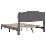 vidaXL Cadre de lit avec tête de lit Gris 140 x 190 cm Simili cuir