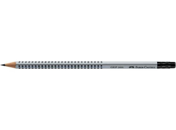 Crayon Papier GRIP 2001 Mine 2 mm Bout Gomme HB FABER-CASTELL